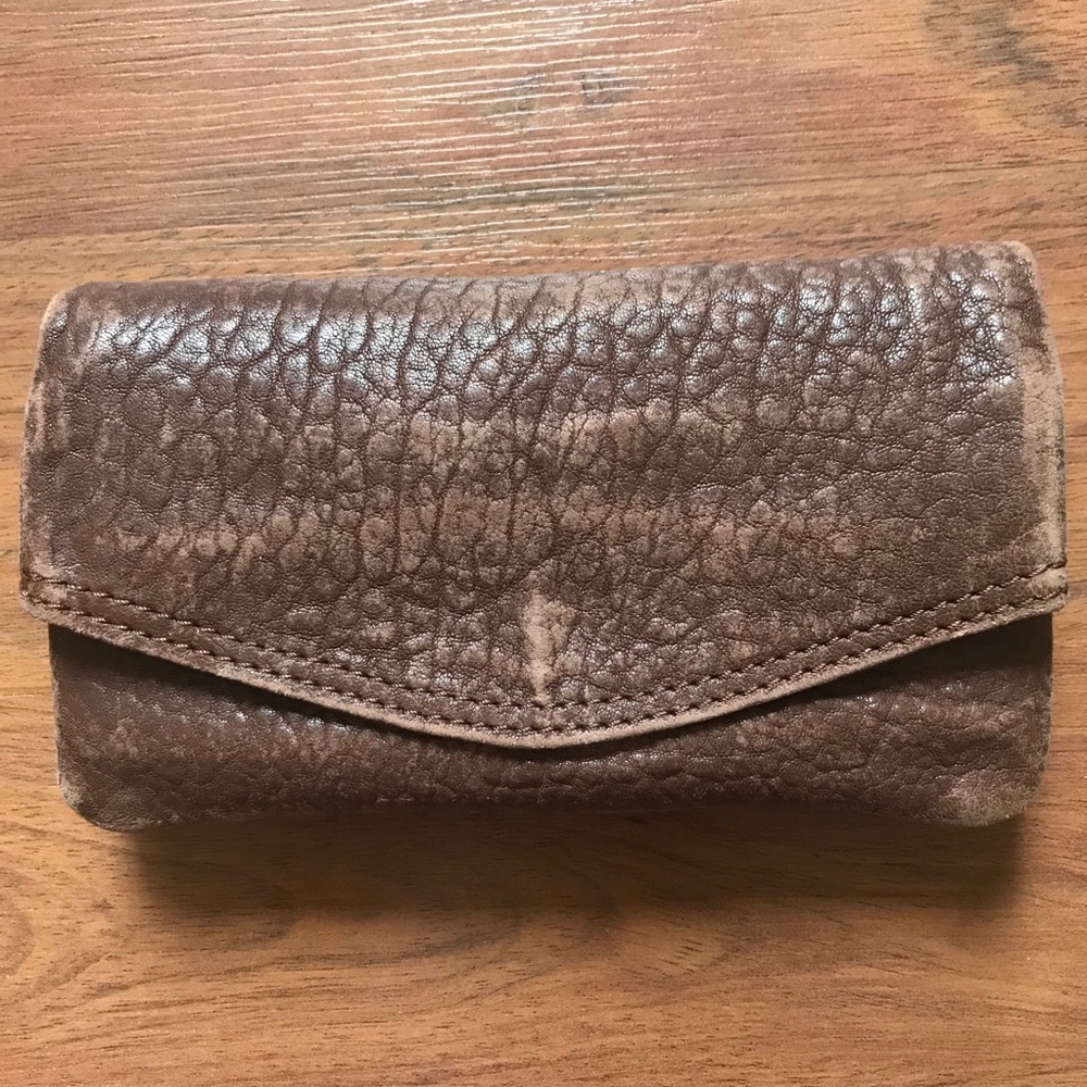 Anthropologie Pebbled Foldover Wallet